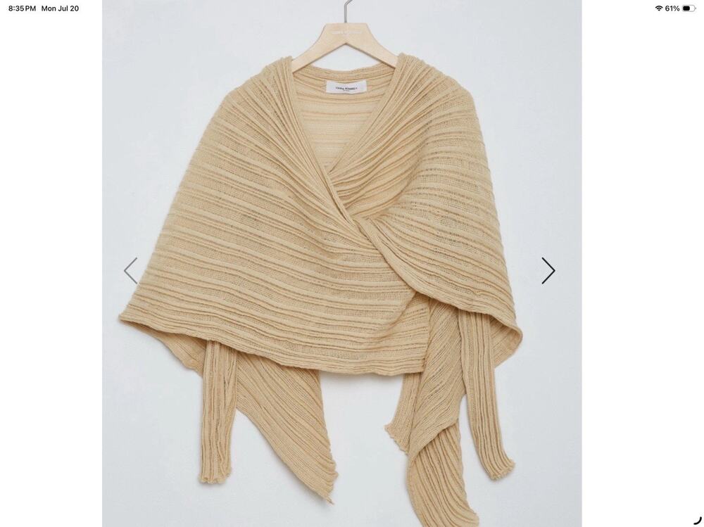 Ioanna Kourbela Wrap Cardigan Sweater Womens Beige One Size